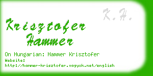 krisztofer hammer business card